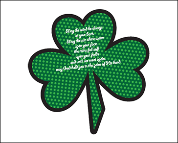 Celtic Blessing Shamrock